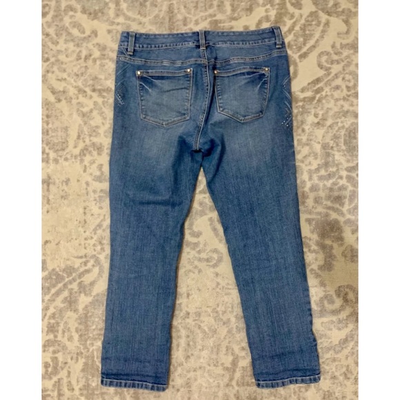 WHITE HOUSE BLACK MARKET Embellished Crop Jeans - Picture 3 of 5